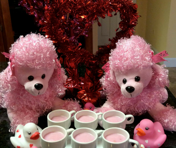 Dogs, Ducks, and Hearts - table decor