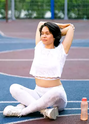 woman exercising outdoors